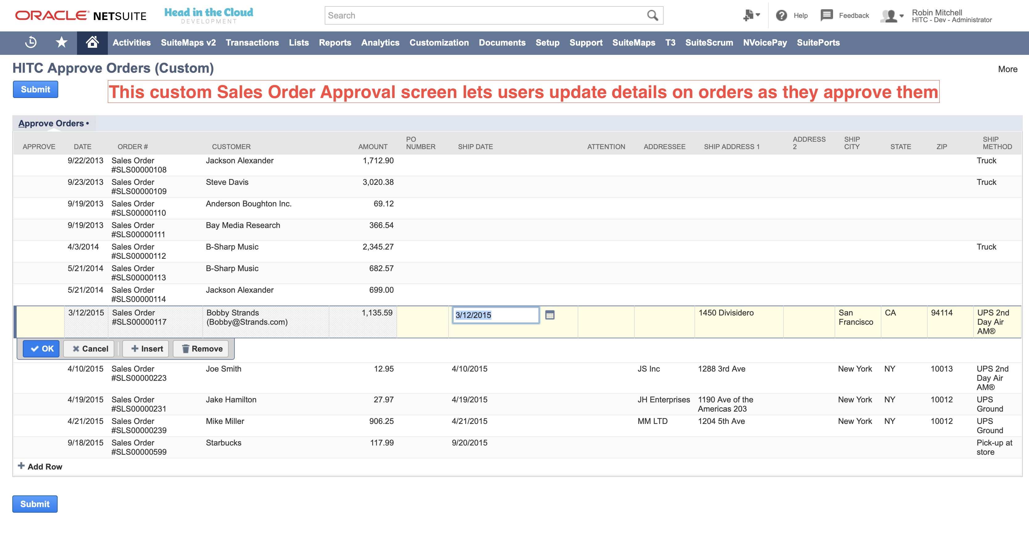 Bulk processing - approve orders