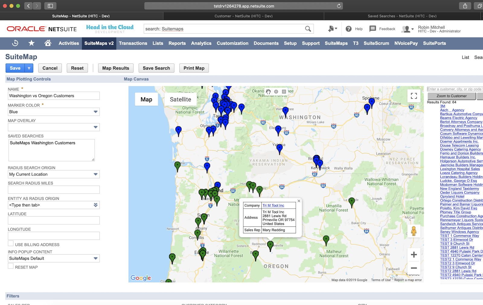 SuiteMaps multiple searches